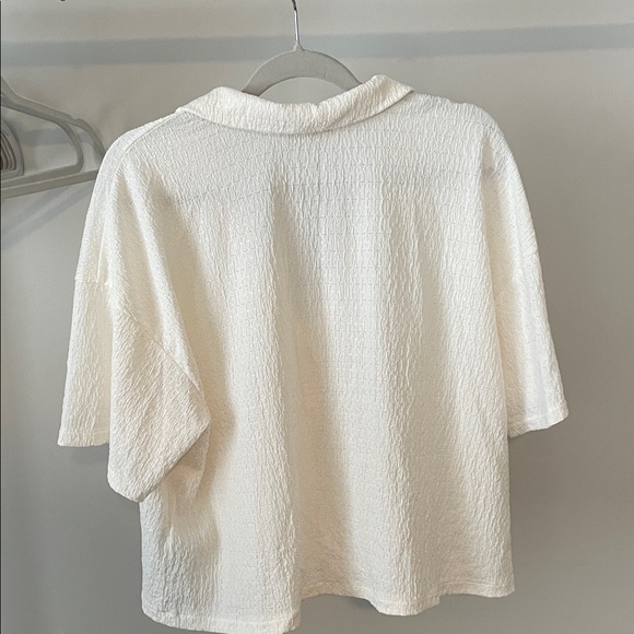 🤍 Madewell Off-White Textured Button-Down Shirt 🤍 - Picture 5 of 5